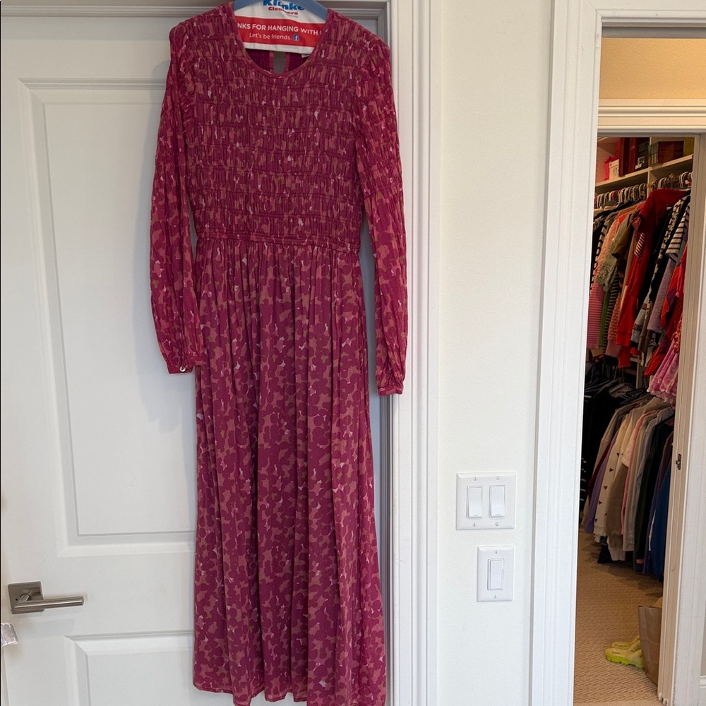 Banjanan Elegant Pink Long Sleeve Dress